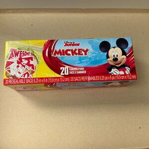 DISNEY JUNIOR MICKEY MOUSE SANDWICH BAGS 2021 BNIB